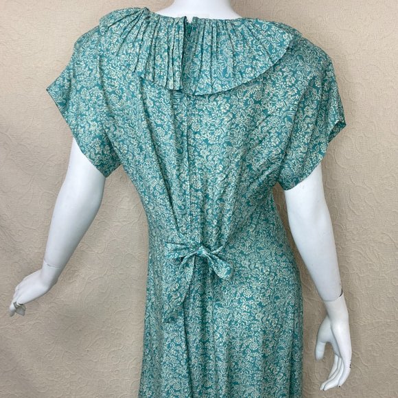 VTG 80s E.D.Michaels by Melanie Drucker Rayon Floral Midi Dress - Picture 11 of 16